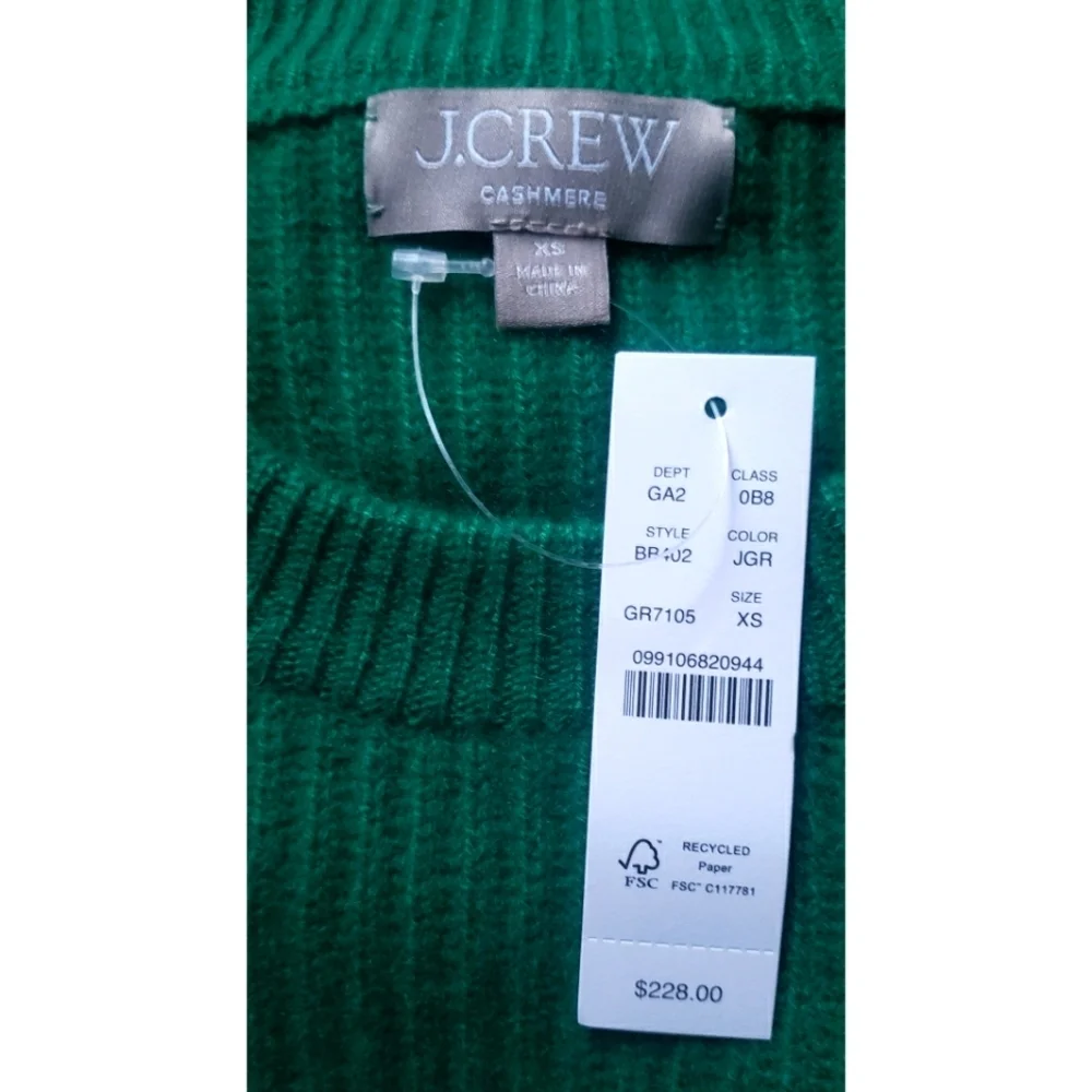 J.Crew Ribbed cashmere oversized crewneck sweater